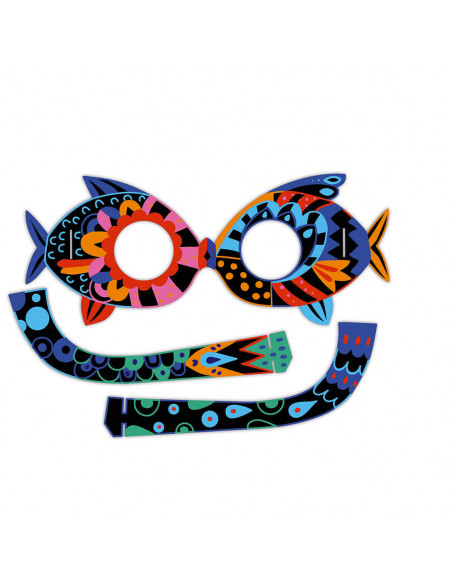 SCRATCH ART MASQUES ET LUNETTES ANIMAUX 