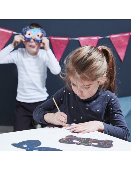 SCRATCH ART MASQUES ET LUNETTES ANIMAUX 