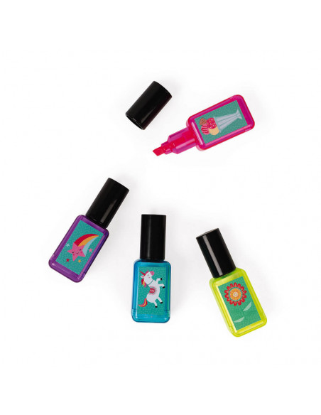 4 STYLOS SURLIGNEURS LICORNE