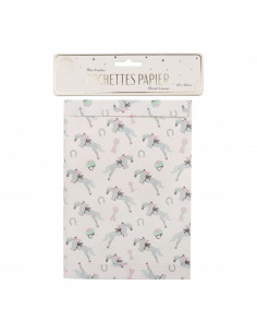 Pochettes papier cheval d'amour x8