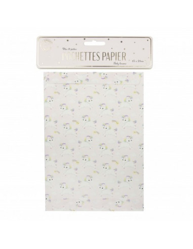Pochettes papier babylicorne x8