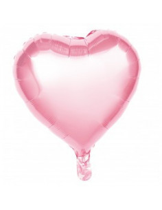 Ballon mylar coeur rose pastel
