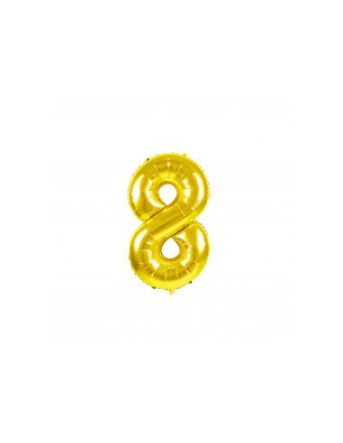 Ballon mylar chiffre 8 or 86cm