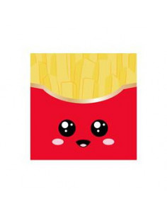 Serviettes 33x33cm salty junk food x 16
