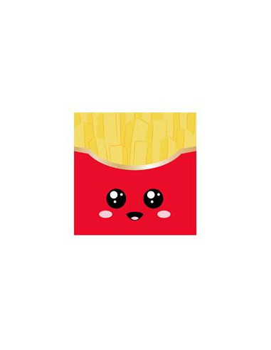 Serviettes 33x33cm salty junk food x 16