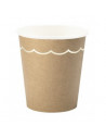 Gobelets festonnes 200ml kraft et or x 8