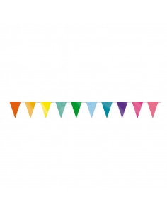 GUIRLANDE FANIONS MULTICOLORES ET OR 3M 2