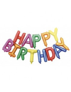 Ballon mylar happy birthday multicolor