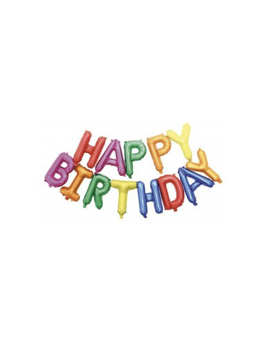 Ballon mylar happy birthday multicolor