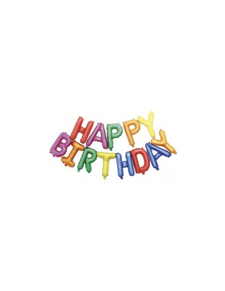 Ballon mylar happy birthday multicolor