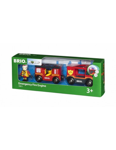 BRIO Camion Pompier Son Lumineux - Véhicule d'urgence interactif