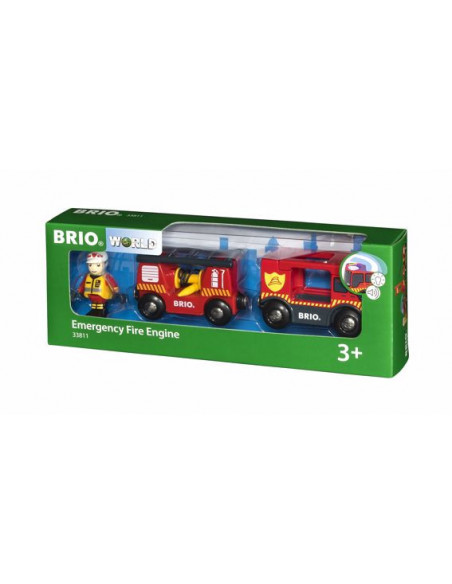 BRIO Camion Pompier Son Lumineux - Véhicule d'urgence interactif