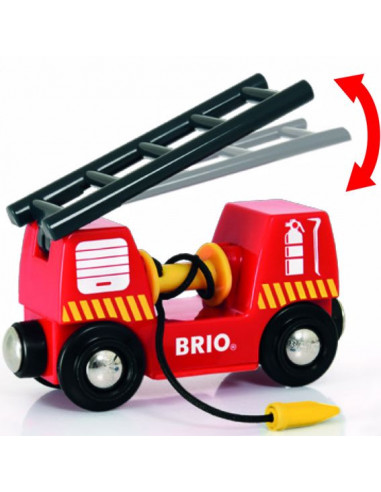 BRIO Camion Pompier Son Lumineux - Véhicule d'urgence interactif