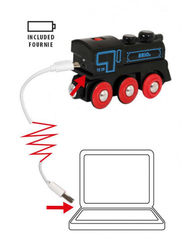 BRIO Locomotive Rechargeable - Train électrique USB