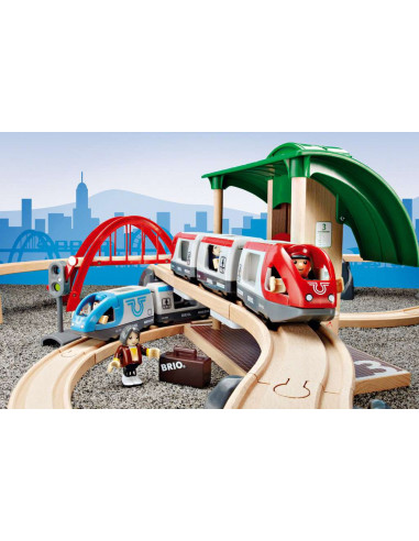 BRIO Circuit Plateforme Voyage - Jeu de train multiniveau