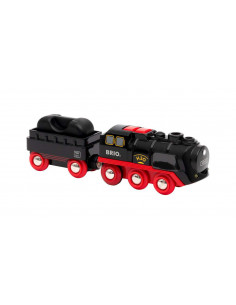 BRIO Locomotive à piles à vapeur - Train électrique avec effets 2