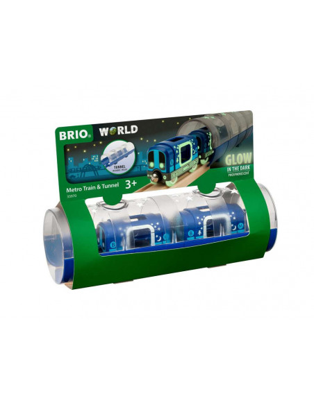 BRIO Metro & Tunnel Phosphorescent - Jeu lumineux et éducatif