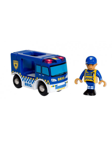 BRIO Camion Police Son Lumineux - Véhicule d'intervention interactif