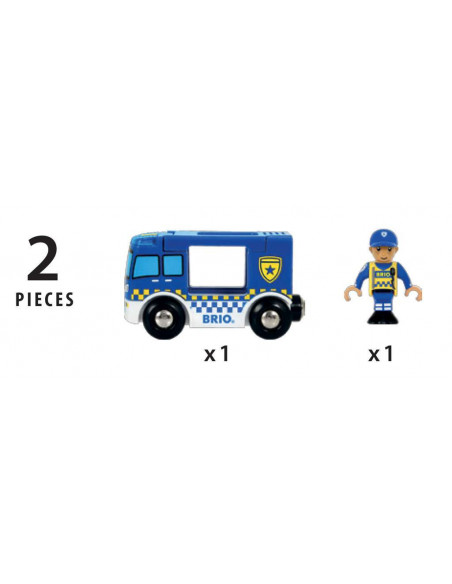 BRIO Camion Police Son Lumineux - Véhicule d'intervention interactif