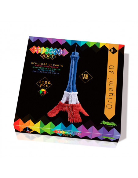 Creagami Art - La Tour Eiffel 3 couleurs - Origami 3D