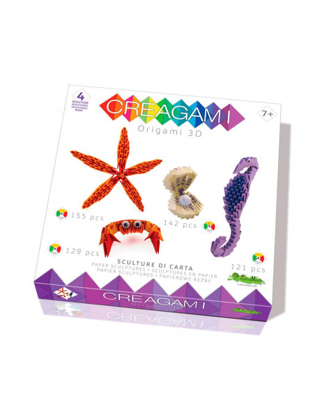 CREAGAMI ÉTOILE DE MER, HIPPOCAMPE, MOULE, CRABE ORIGAMI 3D