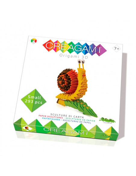 CREAGAMI - ESCARGOT SUR FEUILLE - ORIGAMI 3D