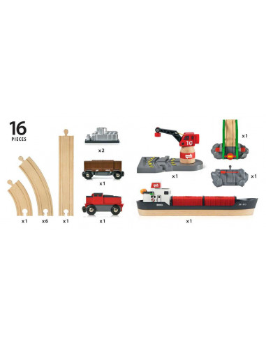 BRIO Circuit Activités Port - Jeu éducatif transport