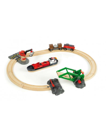 BRIO Circuit Activités Port - Jeu éducatif transport