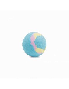 Boule bain bleu - jaune - rose 2