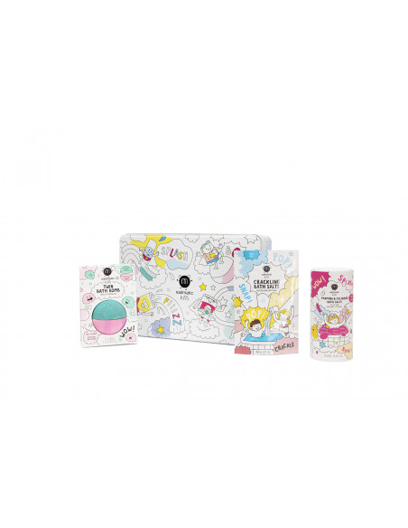 Coffret metal - sels moussants - boule de bain - sels crepit