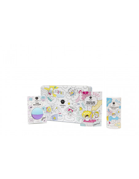 Coffret metal - sels moussants - boule de bain - sels crepit