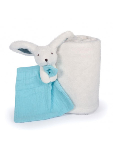 Plaid et doudou - happy pop (plaid blanc)