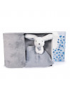 Plaid et doudou - happy glossy (plaid gris bleu)