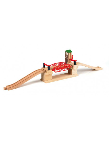 Pont Basculant BRIO World 33757 - Accessoire circuit train en bois avec système de levage