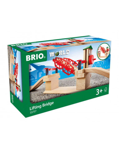 Pont BRIO 33757 en position levée avec train - Démonstration du mécanisme