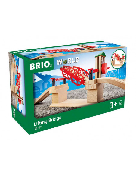 Pont BRIO 33757 en position levée avec train - Démonstration du mécanisme