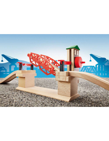 BRIO Pont Basculant - Accessoire interactif pour circuit