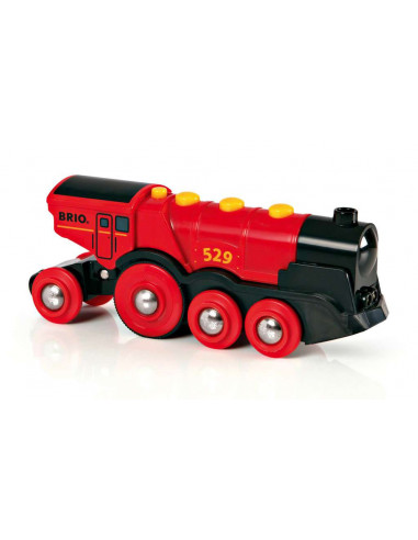 BRIO Locomotive Rouge Puissante - Train électrique rapide