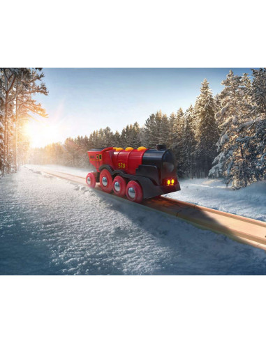 BRIO Locomotive Rouge Puissante - Train électrique rapide
