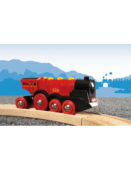 BRIO Locomotive Rouge Puissante - Train électrique rapide
