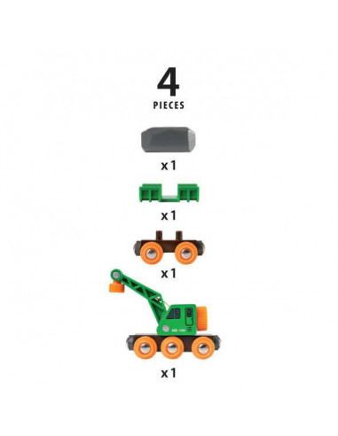 BRIO Wagon Grue Ingénieux - Accessoire de chargement mobile