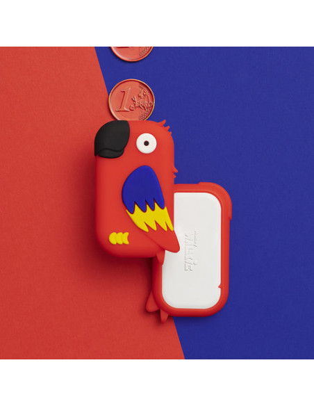 Money walkie - porte monnaie sans contact perroquet rouge