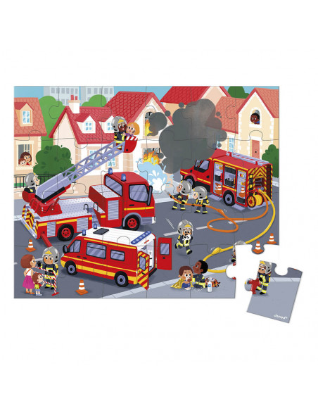 Puzzle Pompiers 24 Pièces             