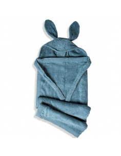 Cape de bain chien bleu jean 2