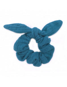 Chouchou uni vert paon