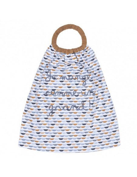 Serviette "grand" gris/camel