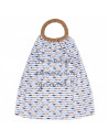 Serviette "grand" gris/camel