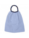 Serviette double gaze bleu glacier