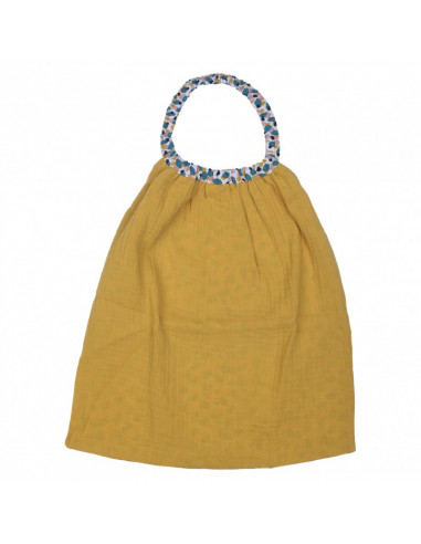 Serviette double gaze moutarde