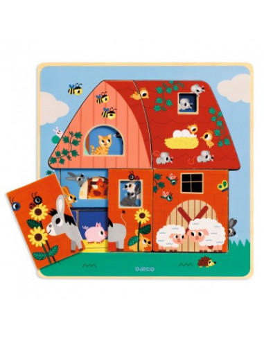 PUZZLE 3 NIVEAUX - CHEZ MOO - FSC 100%